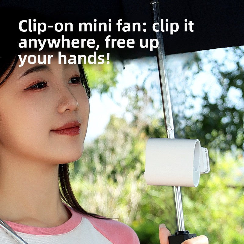 usb rechargeable clip-on fan with adjustable speeds