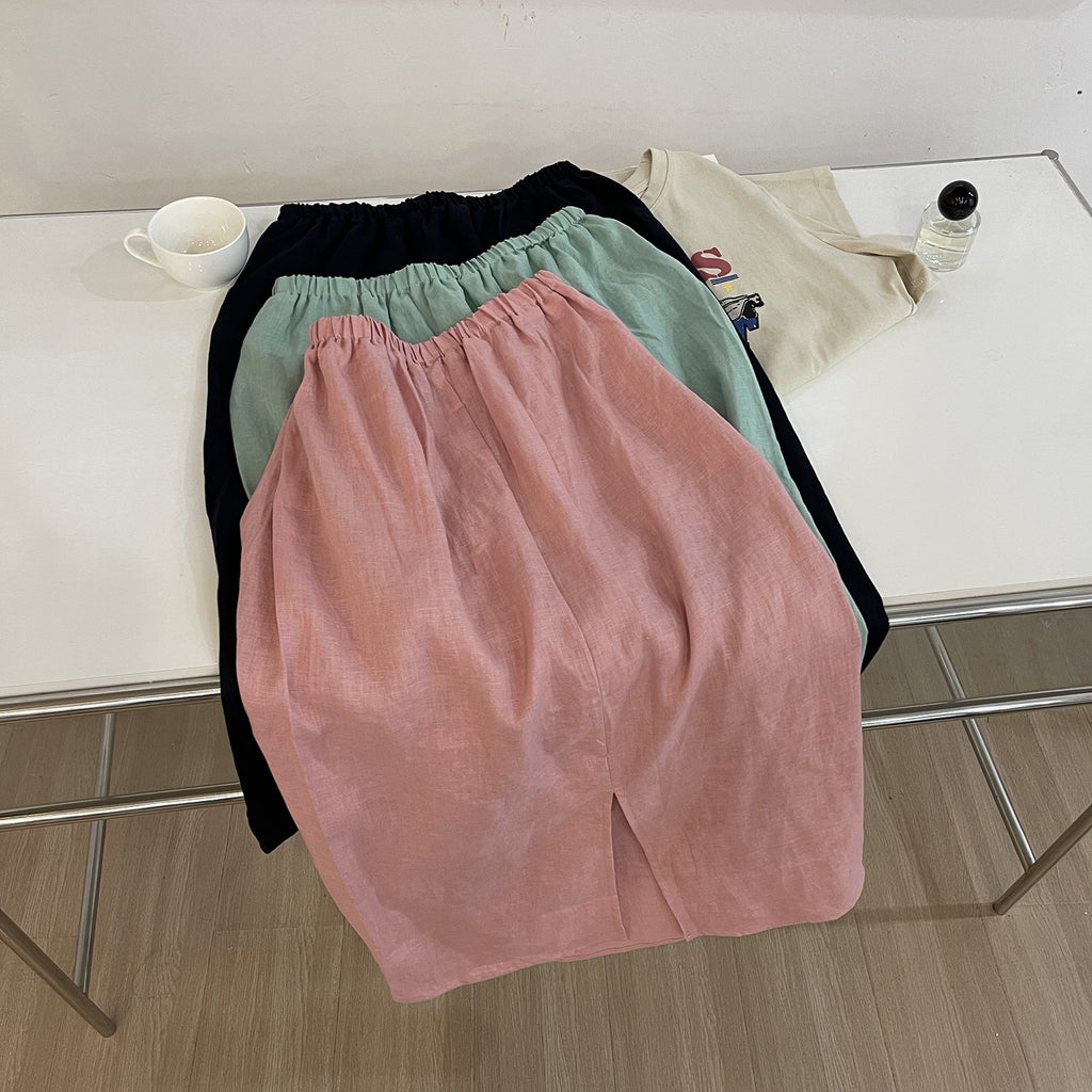 Relaxed Linen Skirt for Women
