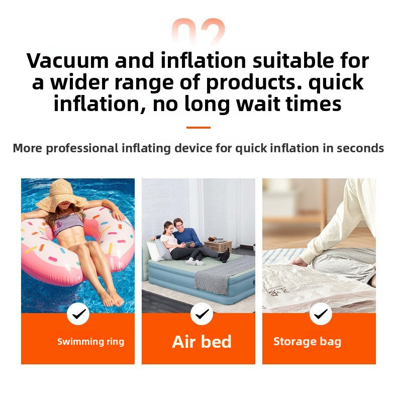 multifunctional portable air pump with led light