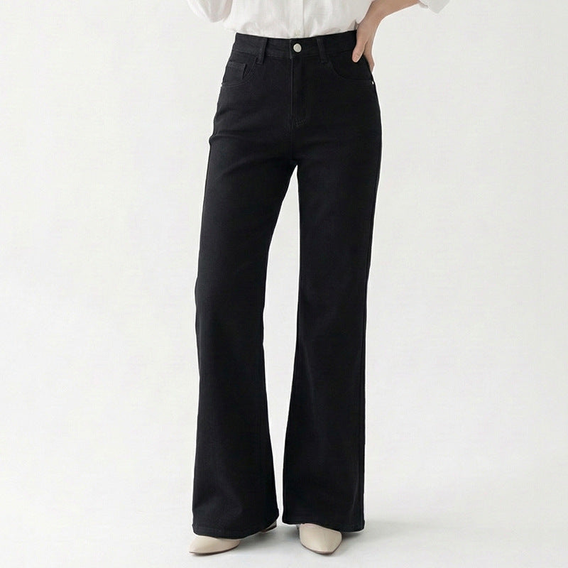Womens Flared Denim Trousers