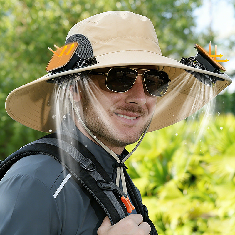 Solar Fan Hat — Stay Cool Anywhere, Powered by the Sun