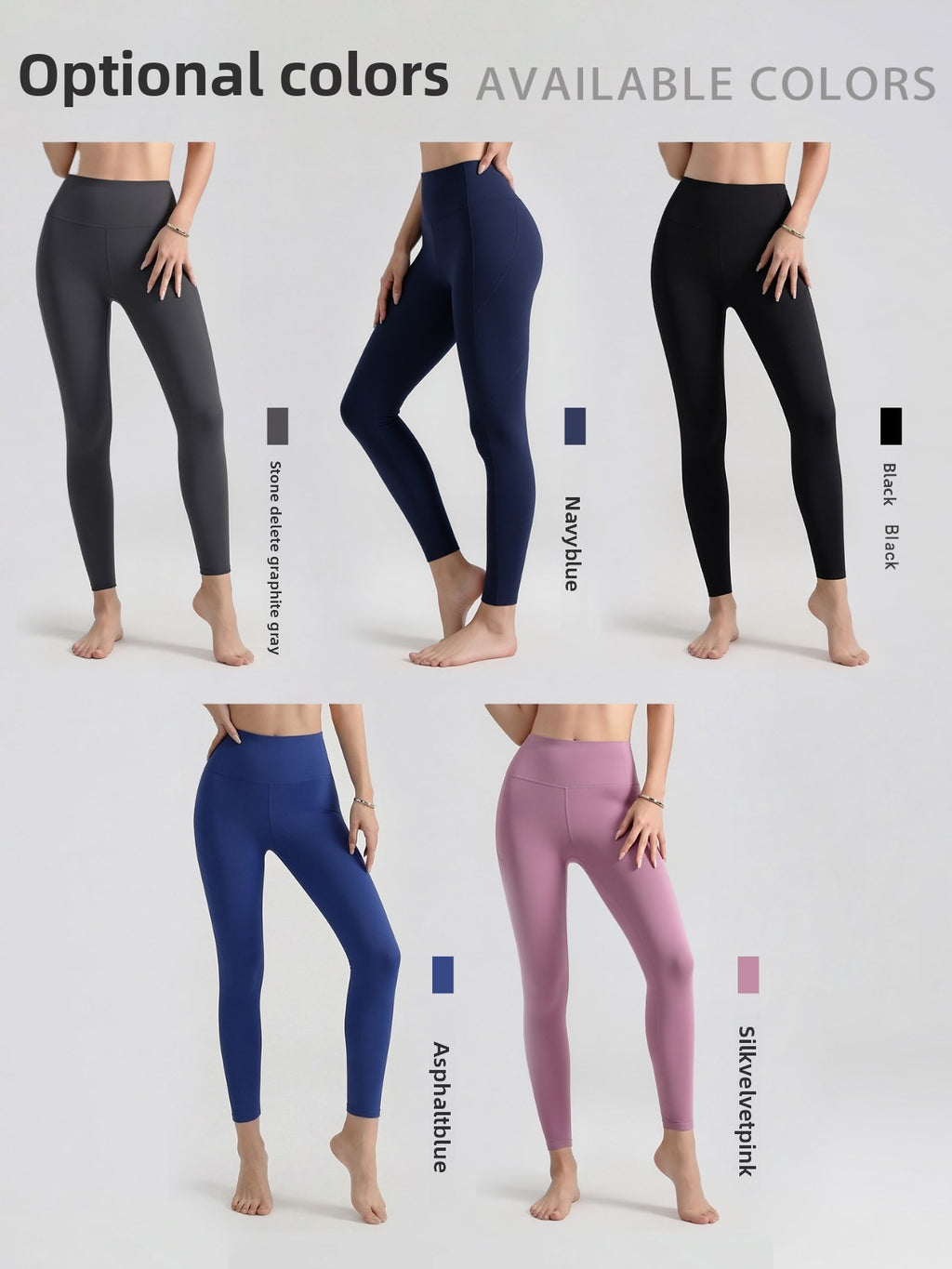 High Waist Yoga Pants with Side Pockets