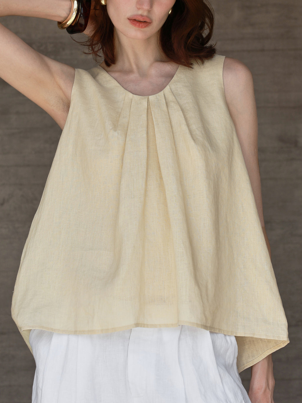 Women's Linen Sleeveless Vest