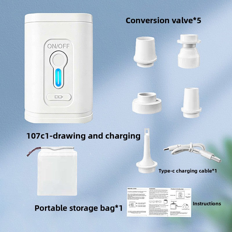 Wireless Rechargeable Air Pump for Inflation and Deflation