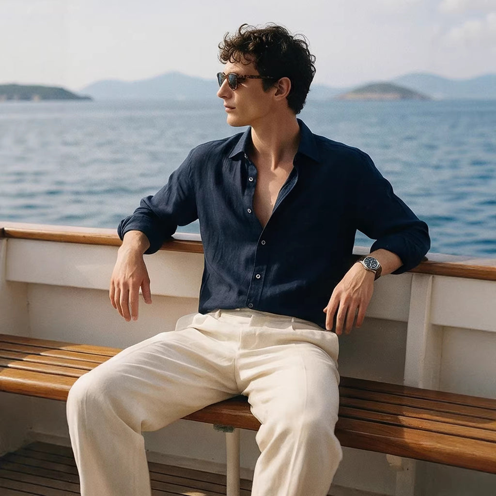 Linen Long-Sleeved Shirt