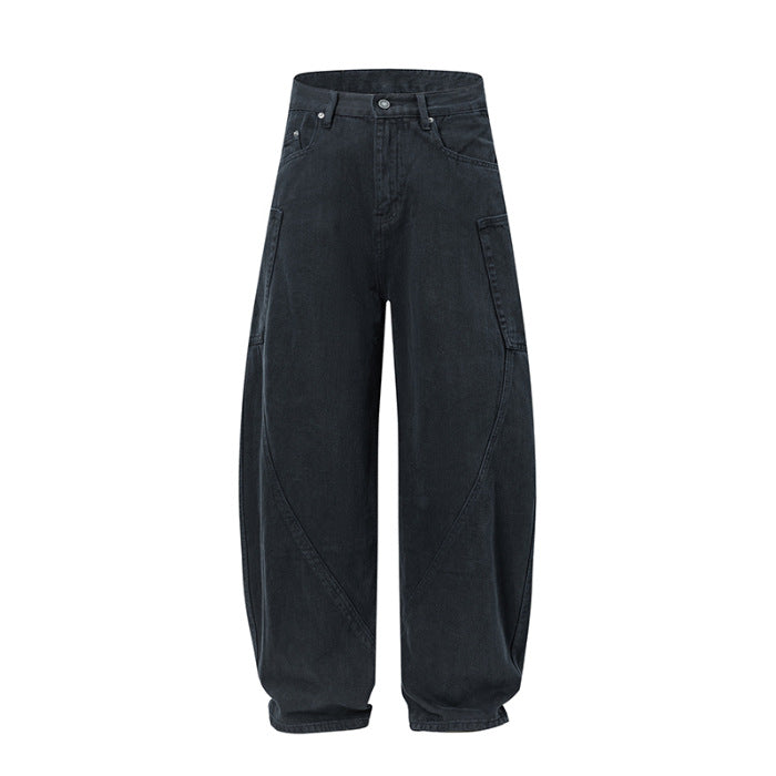 Loose Straight Washed Jeans