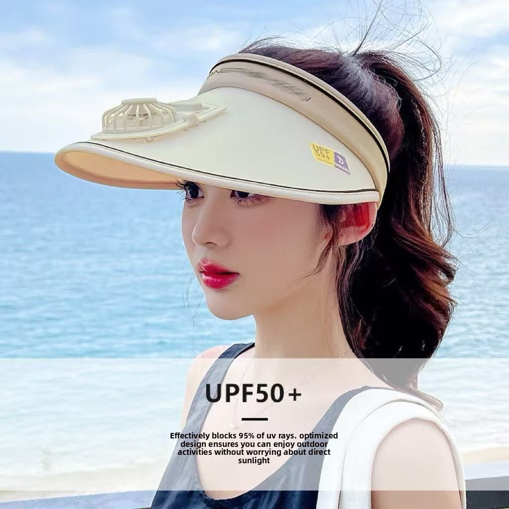 usb charging fan sun hat