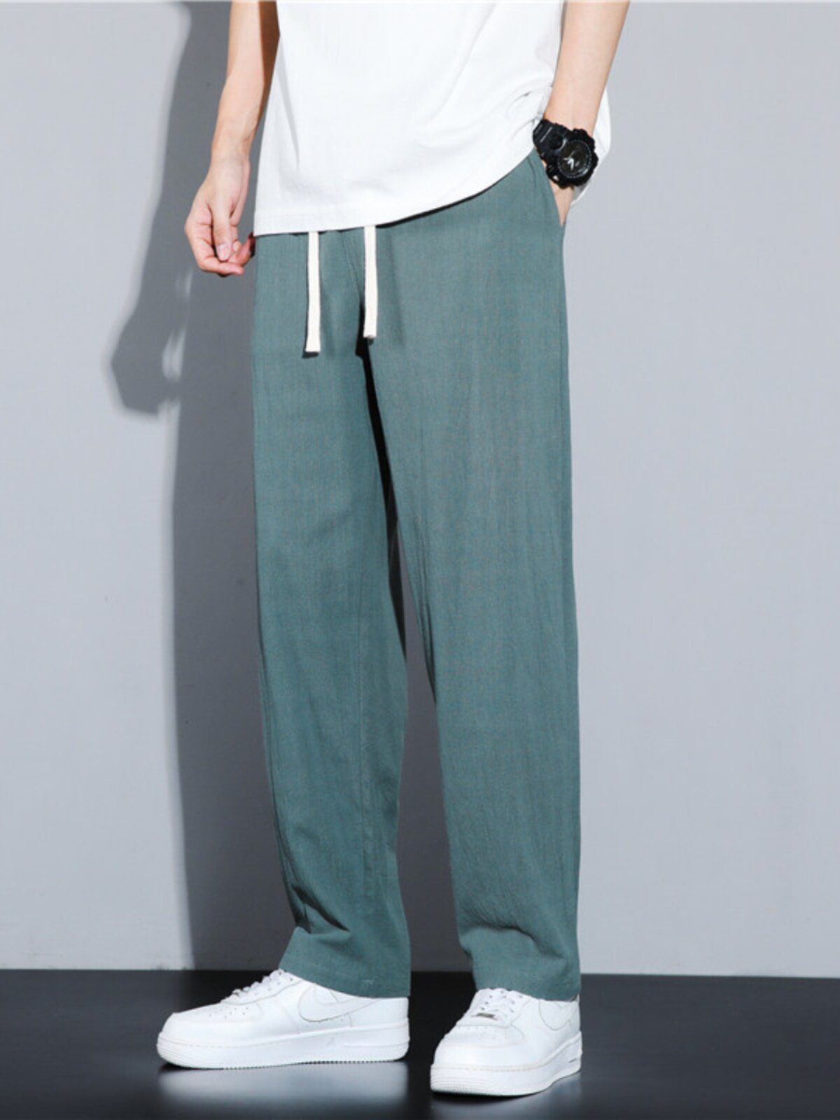 Mens Casual Straight Leg Pants