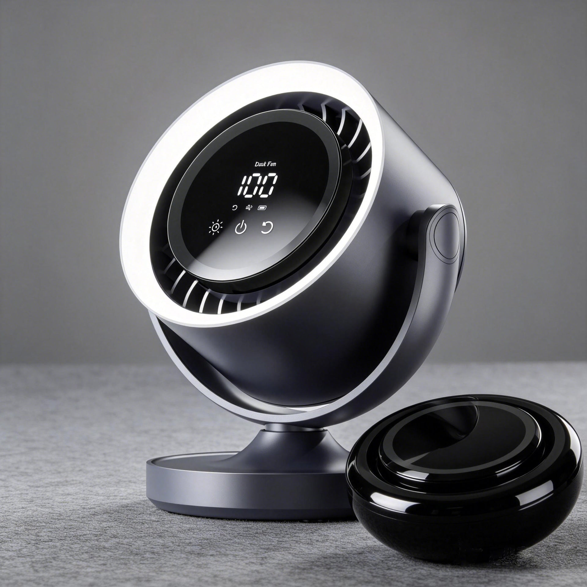 clip-on desktop fan with night light