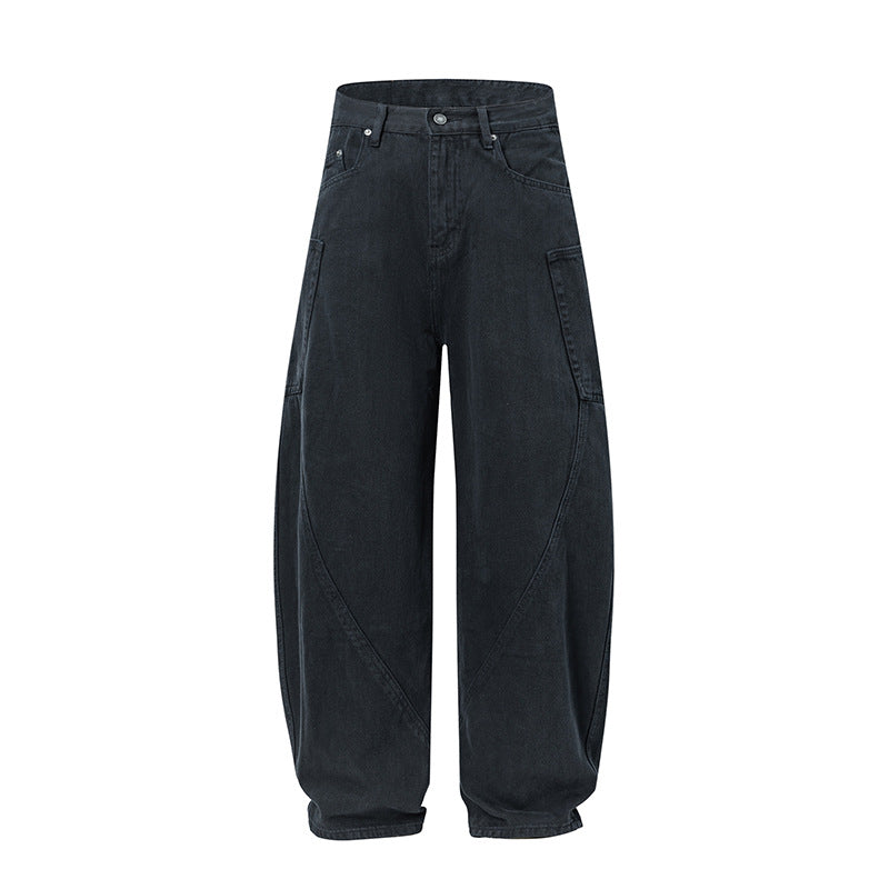 Loose Straight Washed Jeans