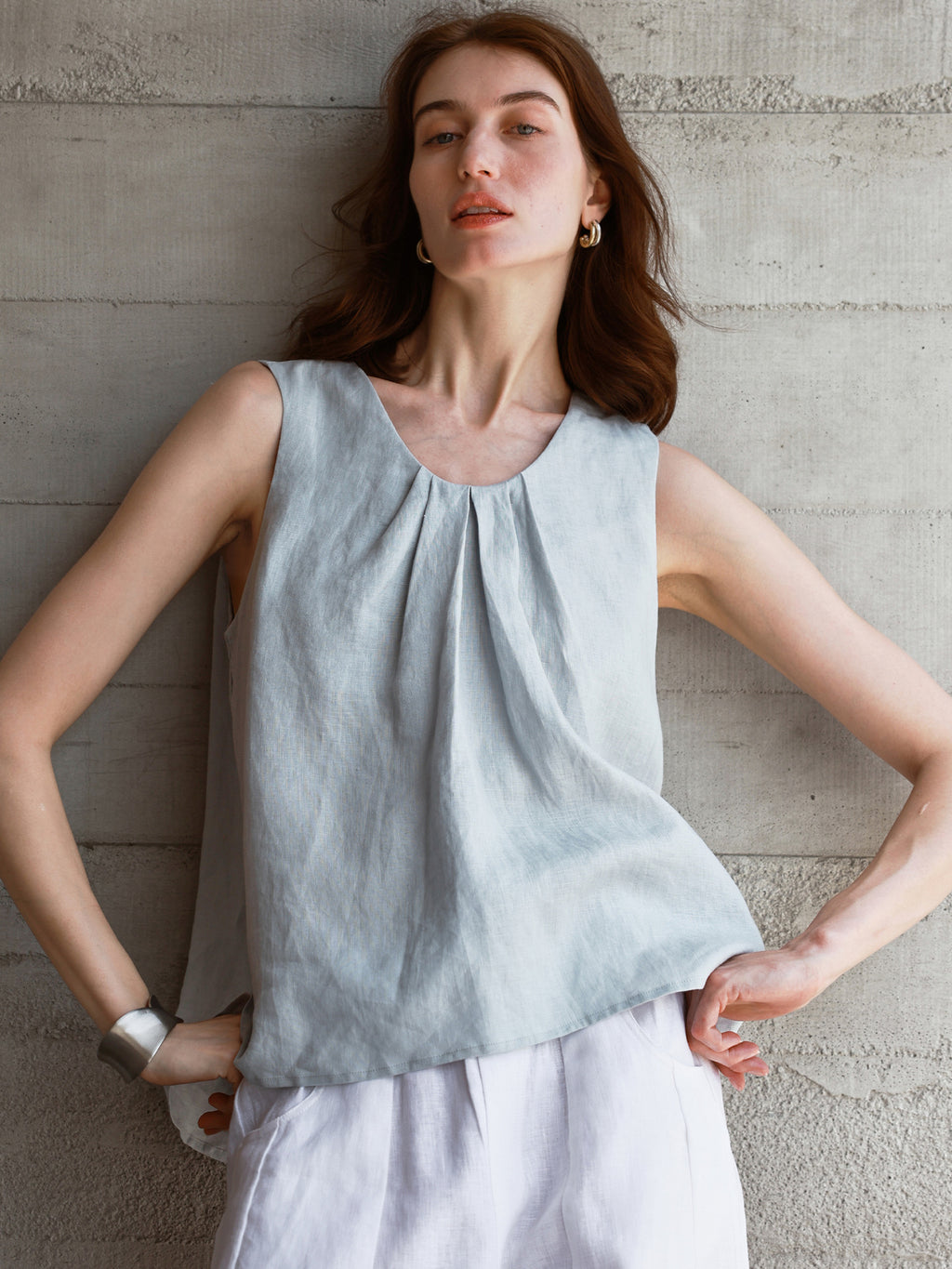 Women's Linen Sleeveless Vest
