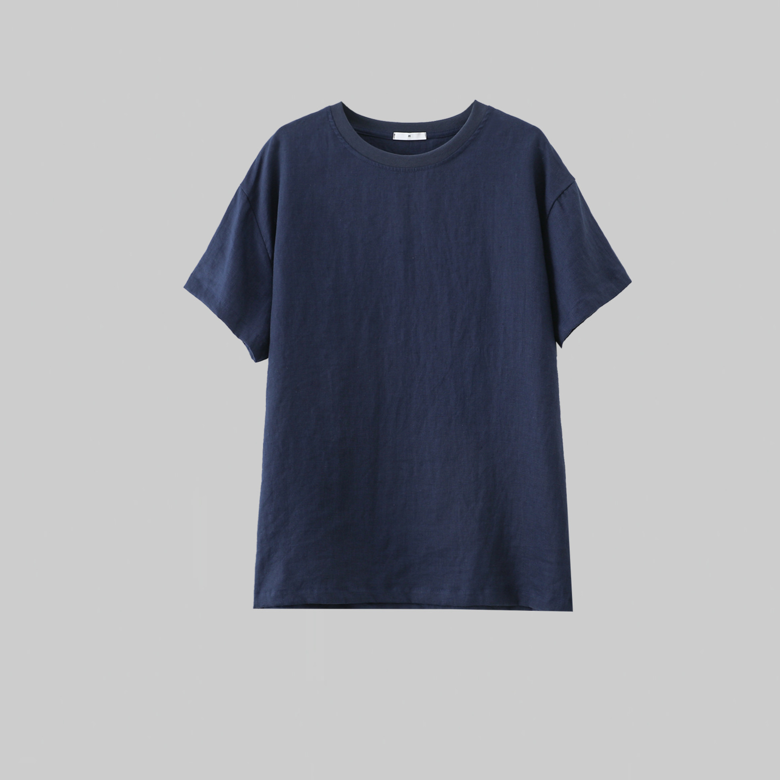 Women's Loose Linen T-shirt Short Sleeve Round Neck Top