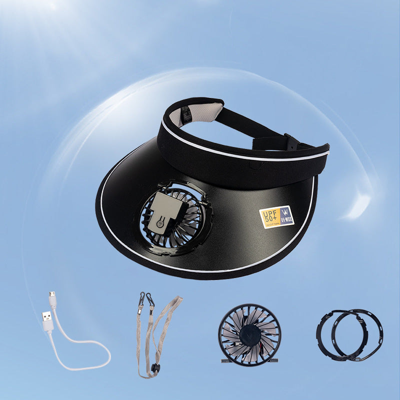 usb charging fan sun hat