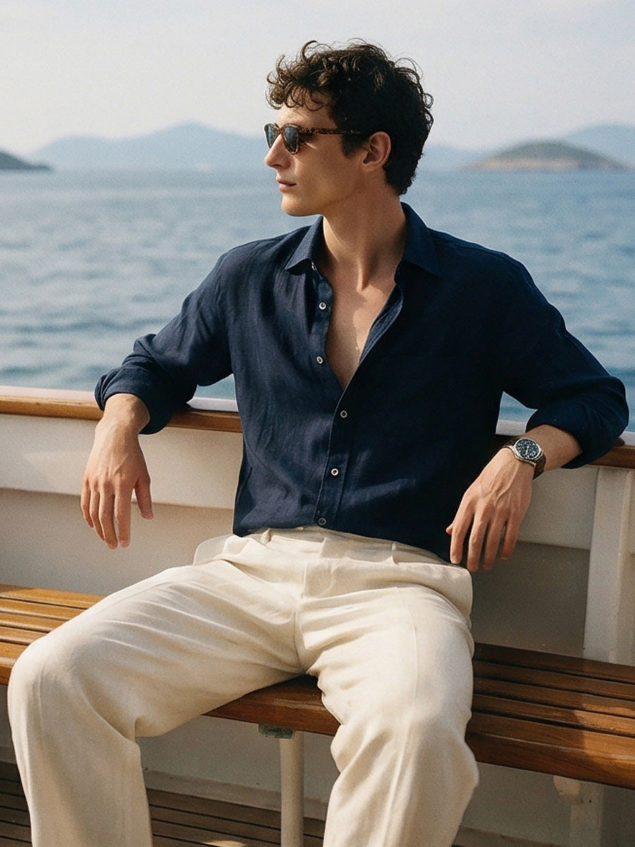 Linen Long-Sleeved Shirt
