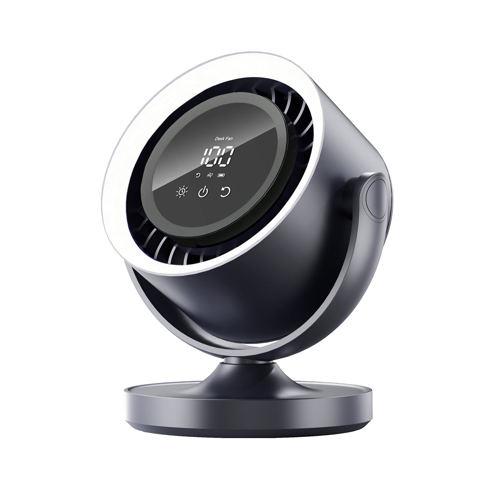 clip-on desktop fan with night light