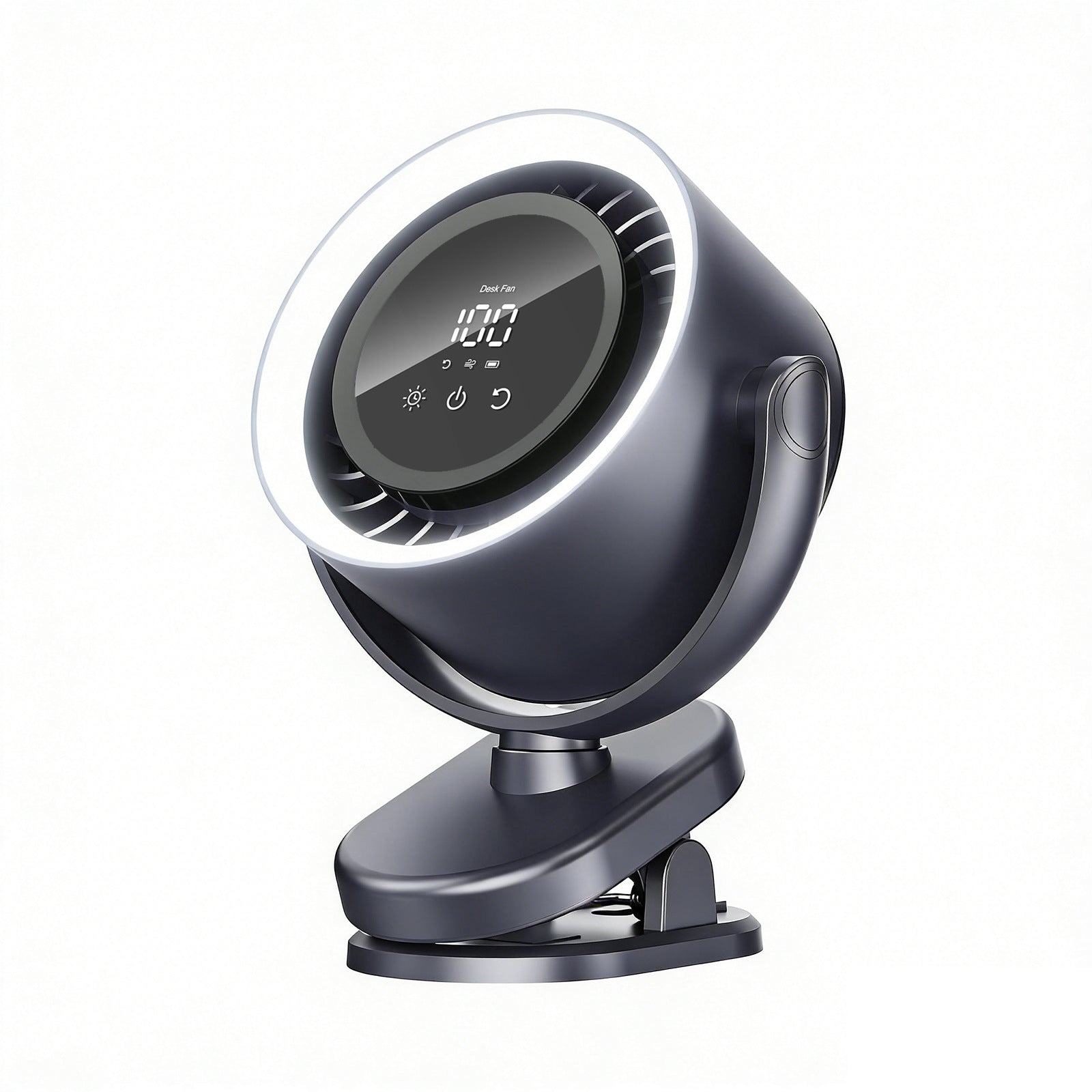 clip-on desktop fan with night light
