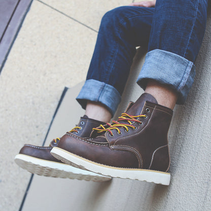 Mens Retro Leather Work Boots