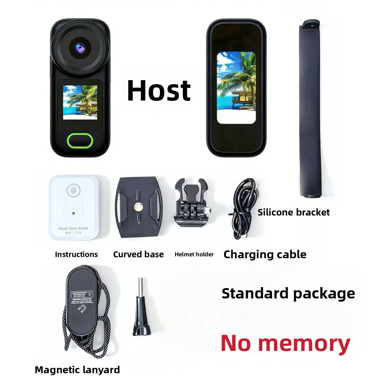 Thumb Action Camera 4K Dual Screen Recorder