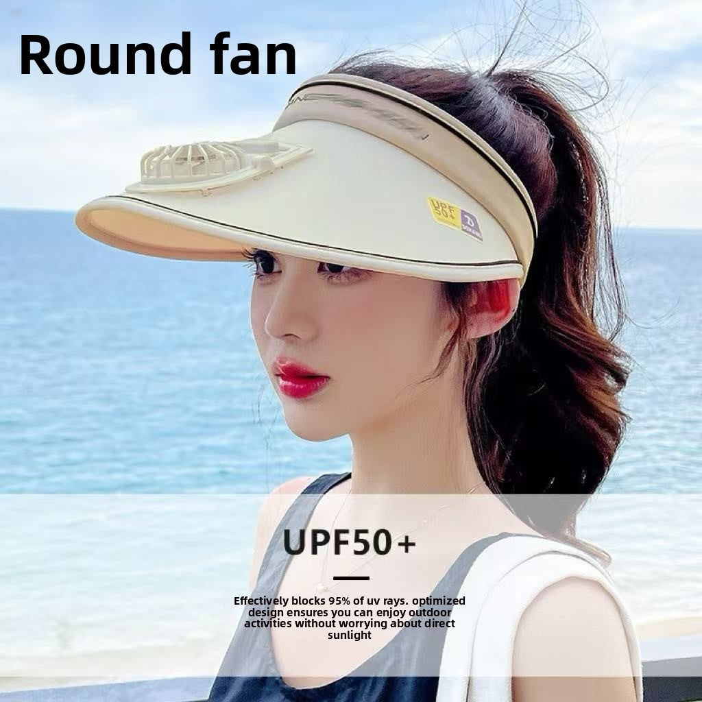usb charging fan sun hat