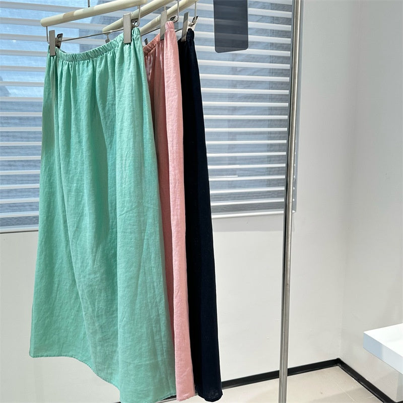 Relaxed Linen Skirt for Women