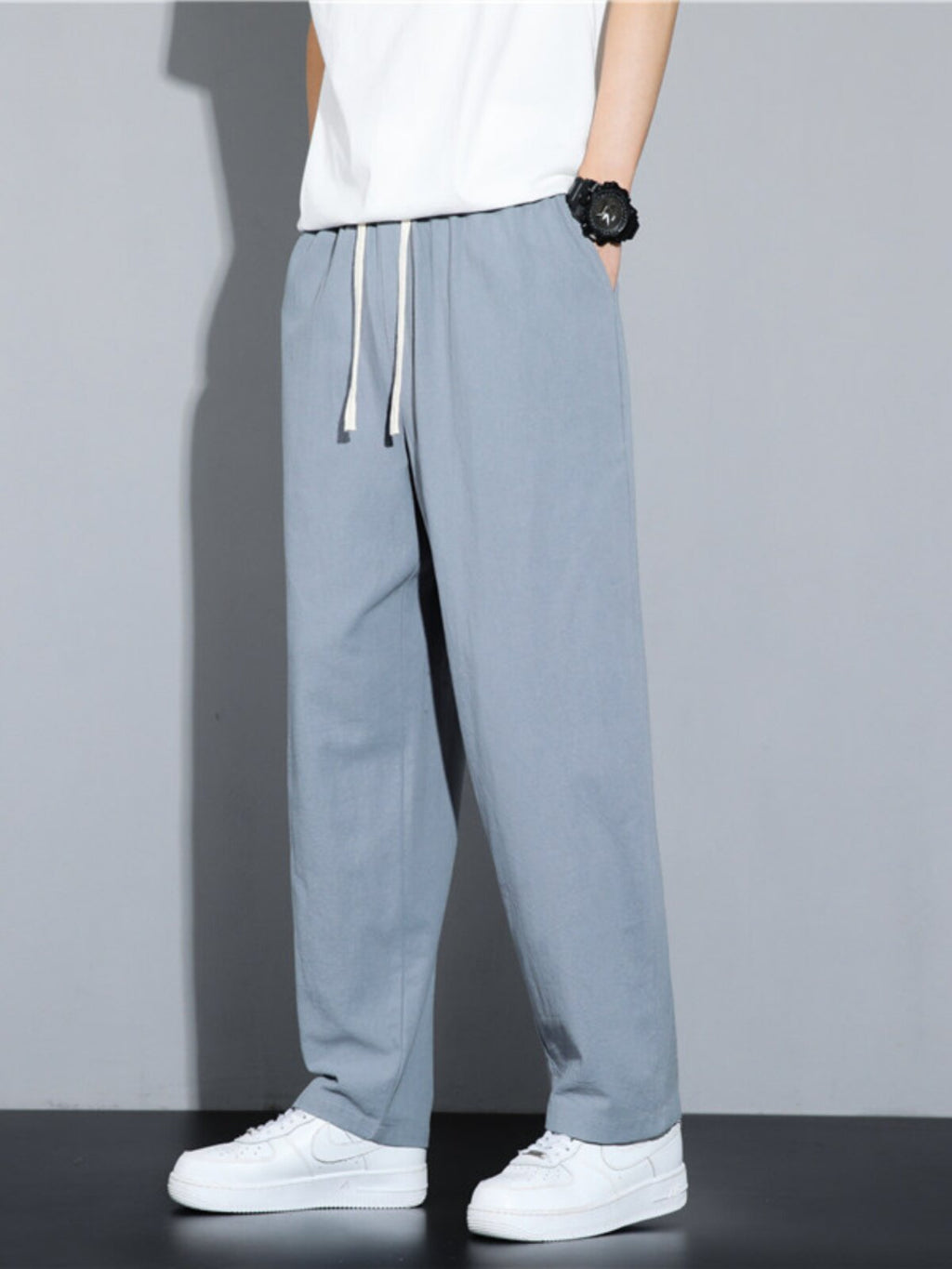 Mens Casual Straight Leg Pants