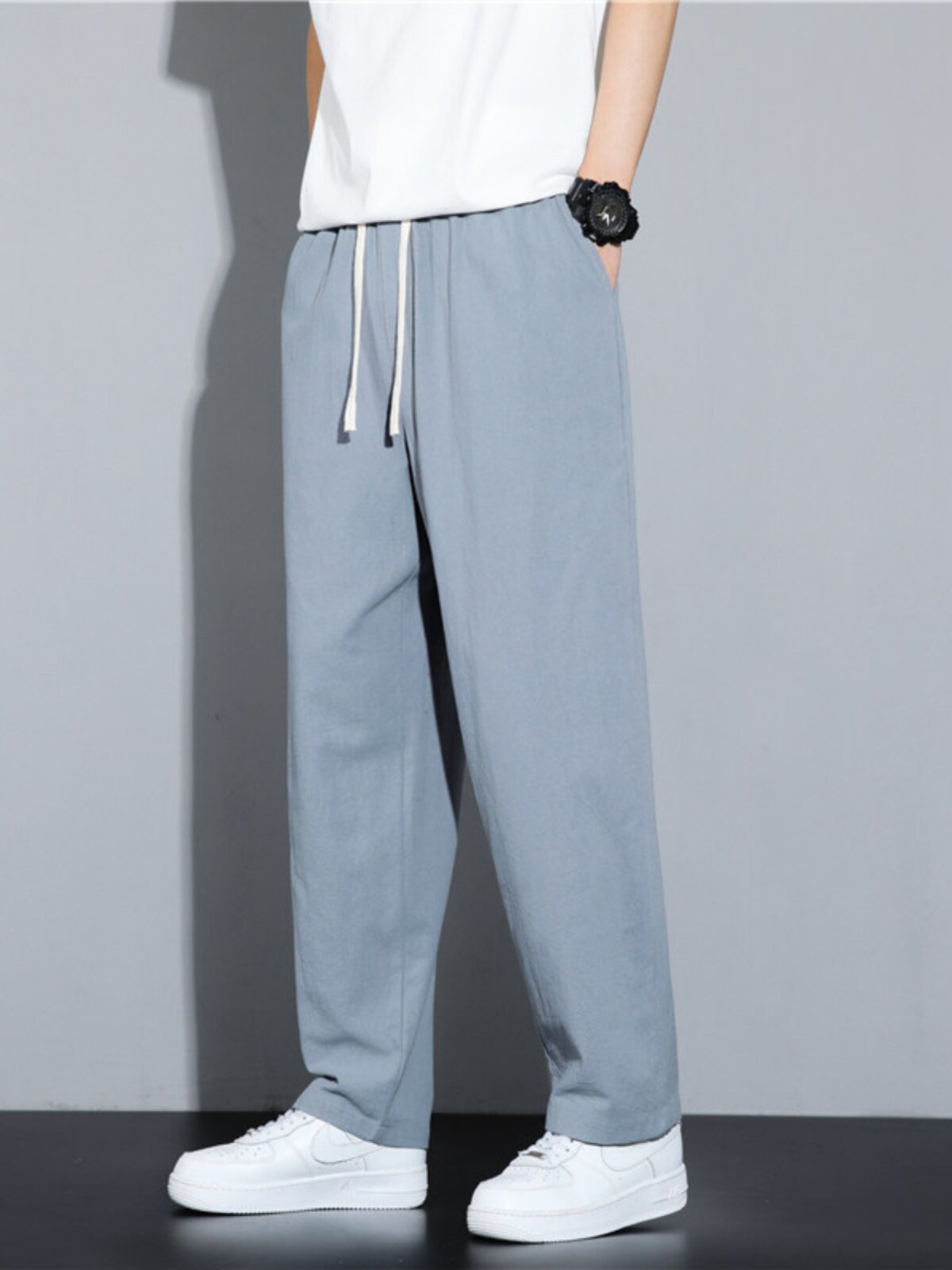 Mens Casual Straight Leg Pants