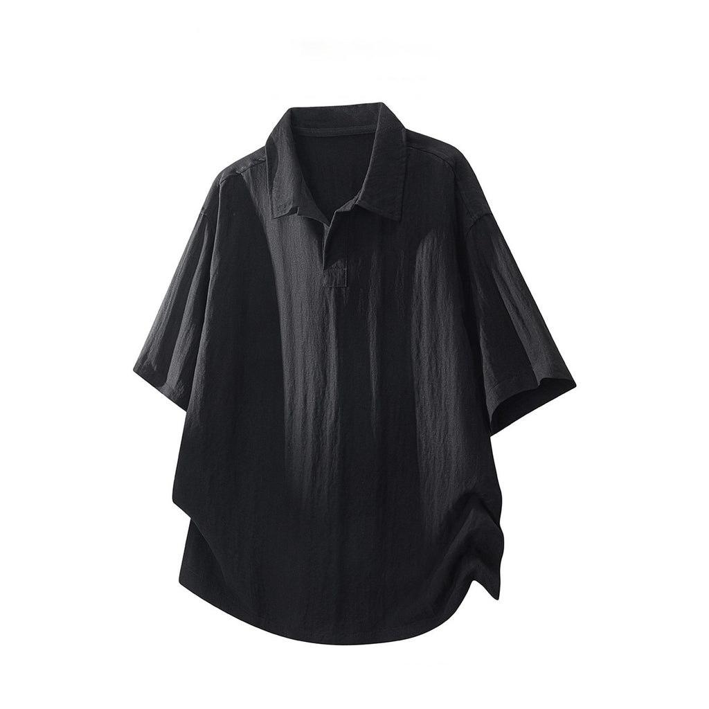 Men's Linen Blend Short Sleeve Polo and Pants Set