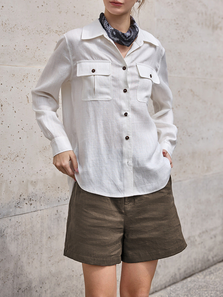 Women's Linen Casual Shorts