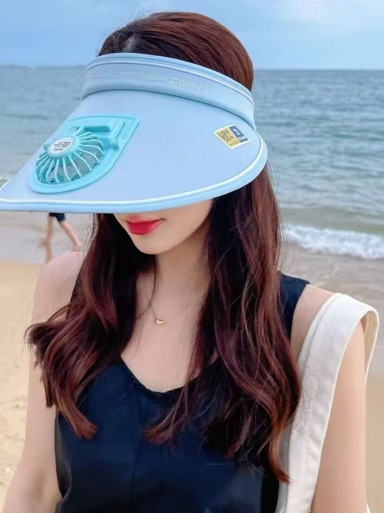 usb charging fan sun hat