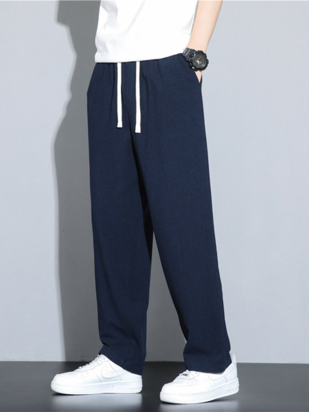 Mens Casual Straight Leg Pants