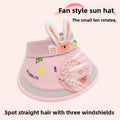 children's sun hat with built-in charging fan