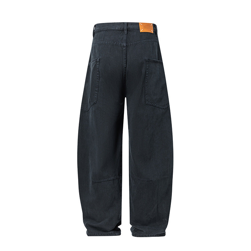 Loose Straight Washed Jeans