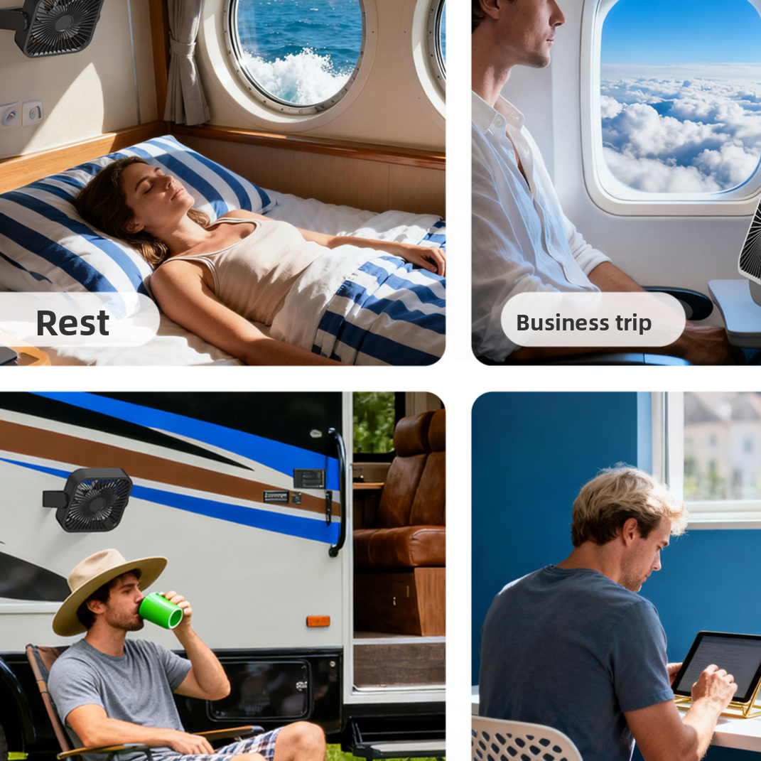 Magnetic USB Rechargeable Desk Fan