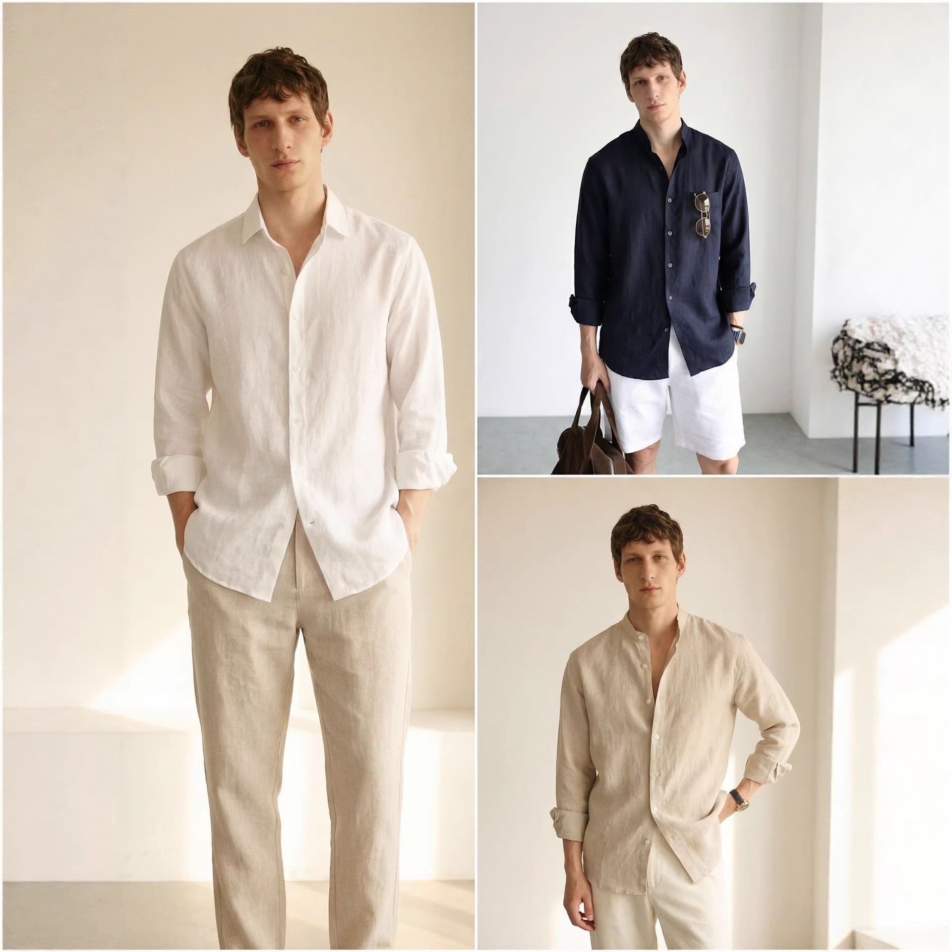 Linen Long-Sleeved Shirt