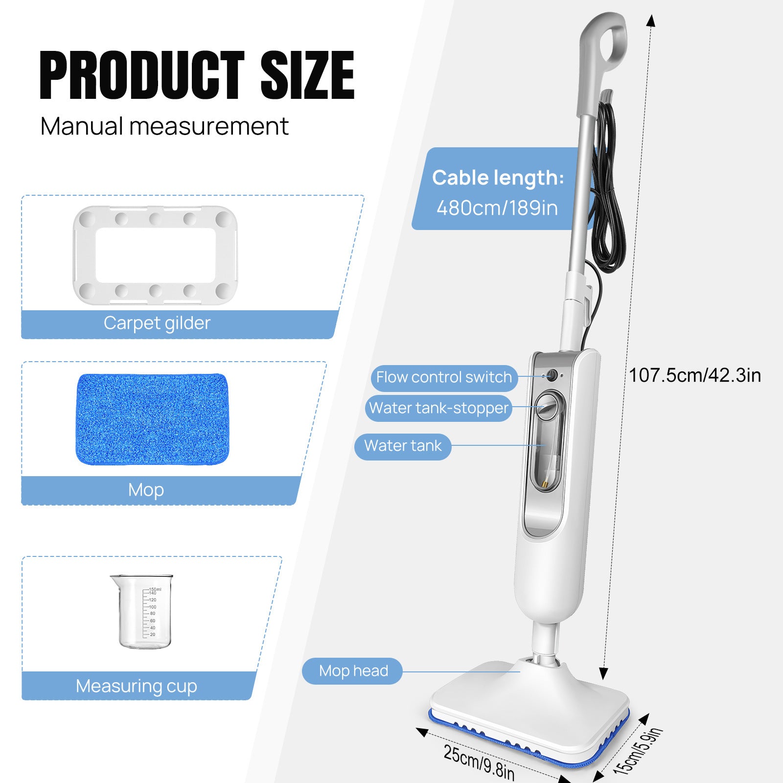 Electric Steam Mop and Cleaner