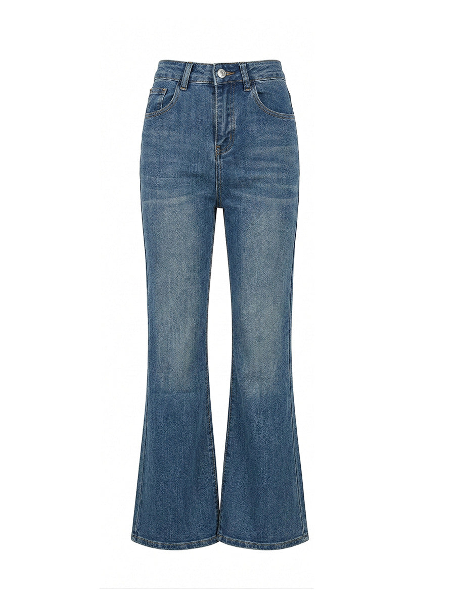 Womens Flared Denim Trousers