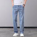 Mens Tencel Ultra Thin Loose Straight Jeans