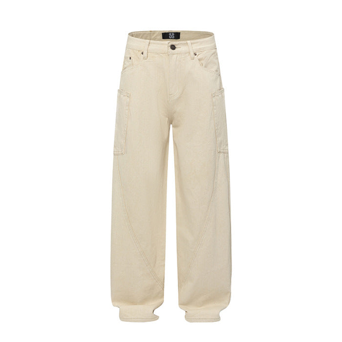 Loose Straight Washed Jeans