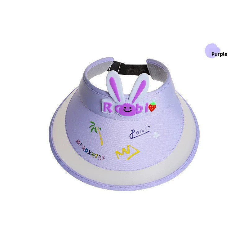 children's sun hat with built-in charging fan