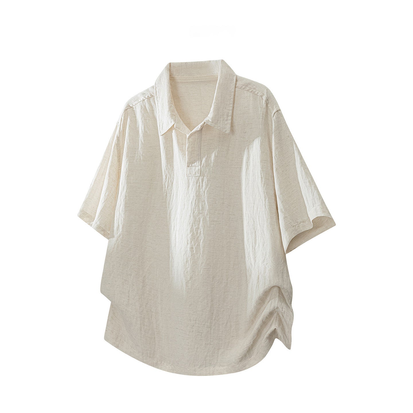 Men's Linen Blend Short Sleeve Polo and Pants Set