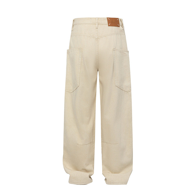Loose Straight Washed Jeans