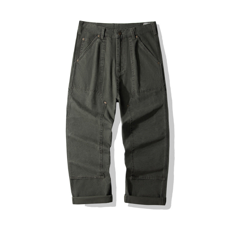 Workwear Canvas Trousers with Reinforced Knees