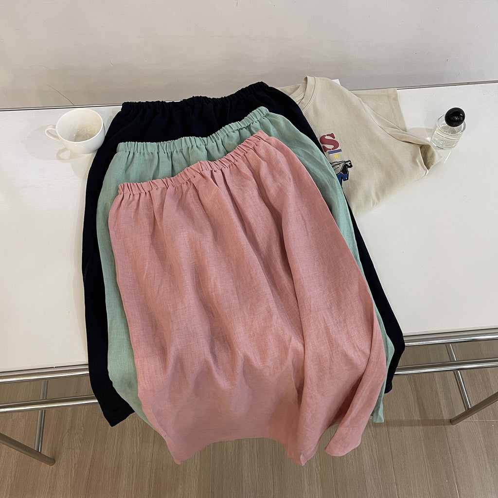 Relaxed Linen Skirt for Women