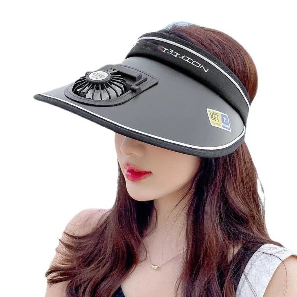 usb charging fan sun hat