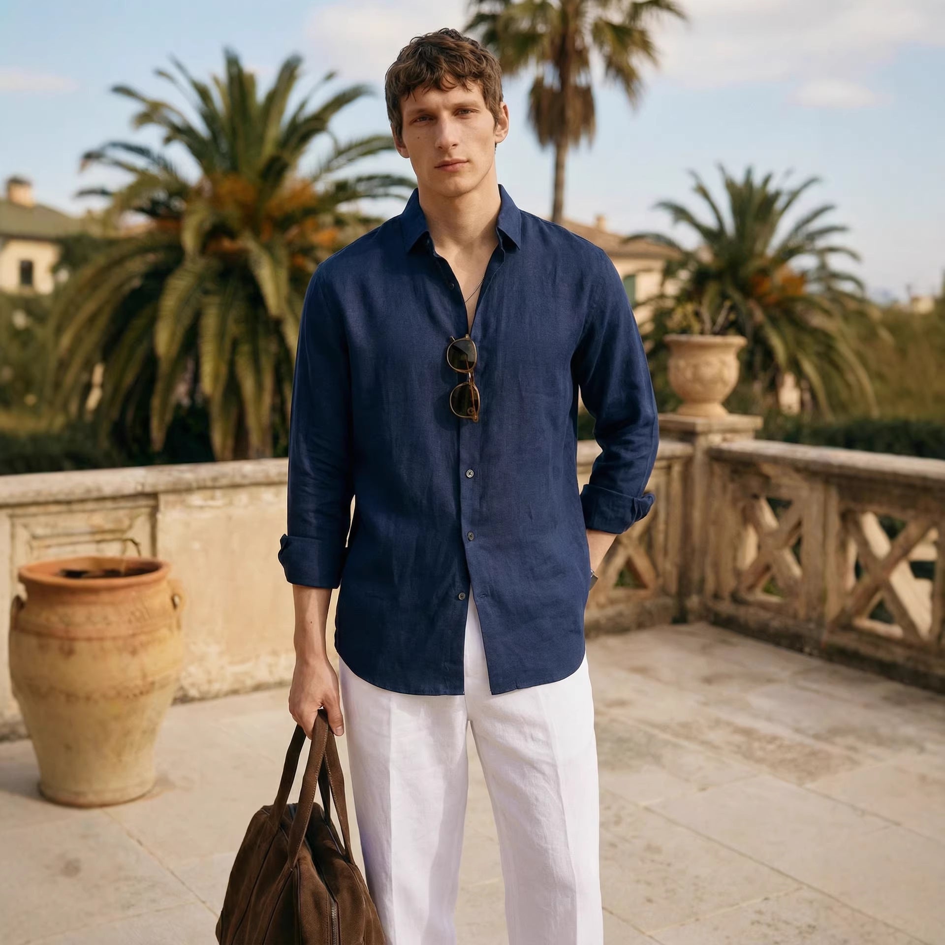 Linen Long-Sleeved Shirt