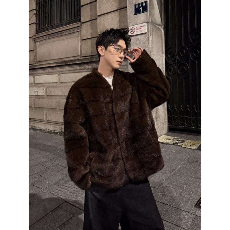 Korean Style Mink Velvet Fur Short Coat