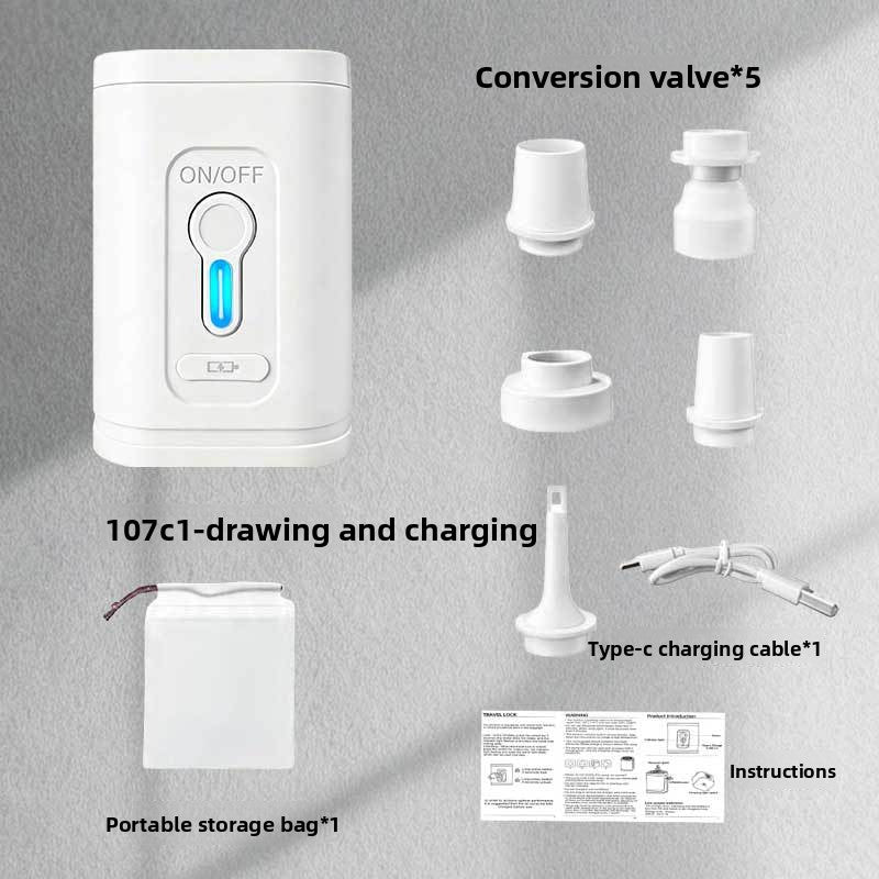 Wireless Rechargeable Air Pump for Inflation and Deflation