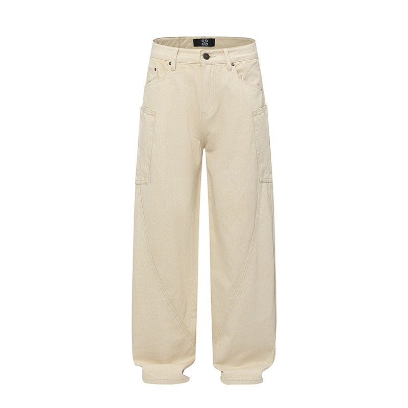 Loose Straight Washed Jeans