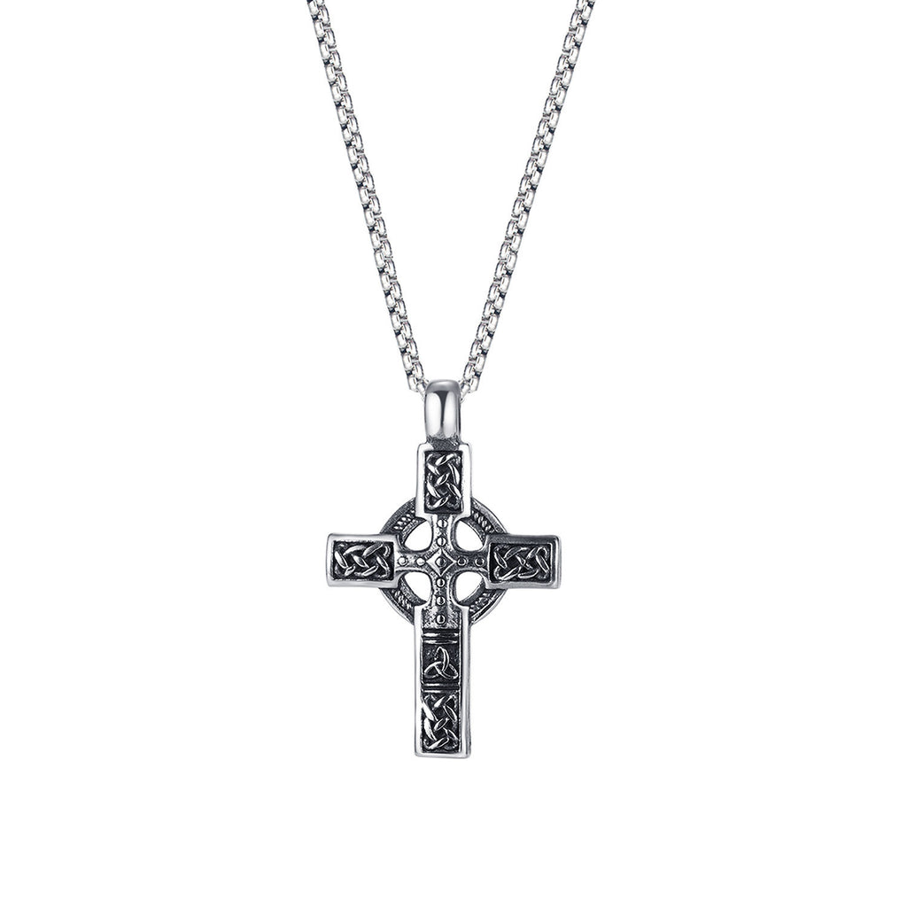 Retro Cross Hollow Necklace
