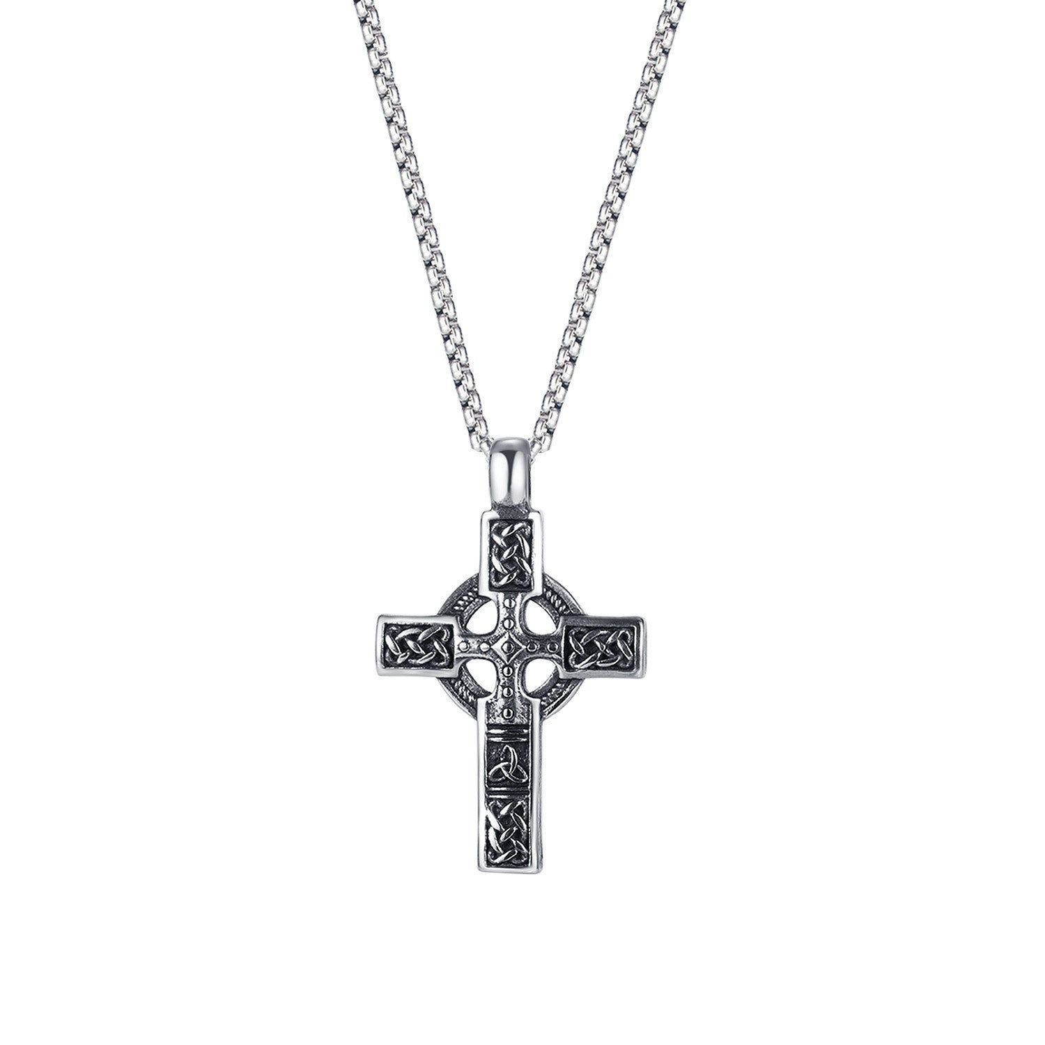 Retro Cross Hollow Necklace